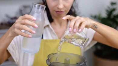 Limpeza automática de liquidificador com água e sabão