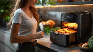 Posicionamento correto da Air Fryer na bancada da cozinha com ventilação adequada